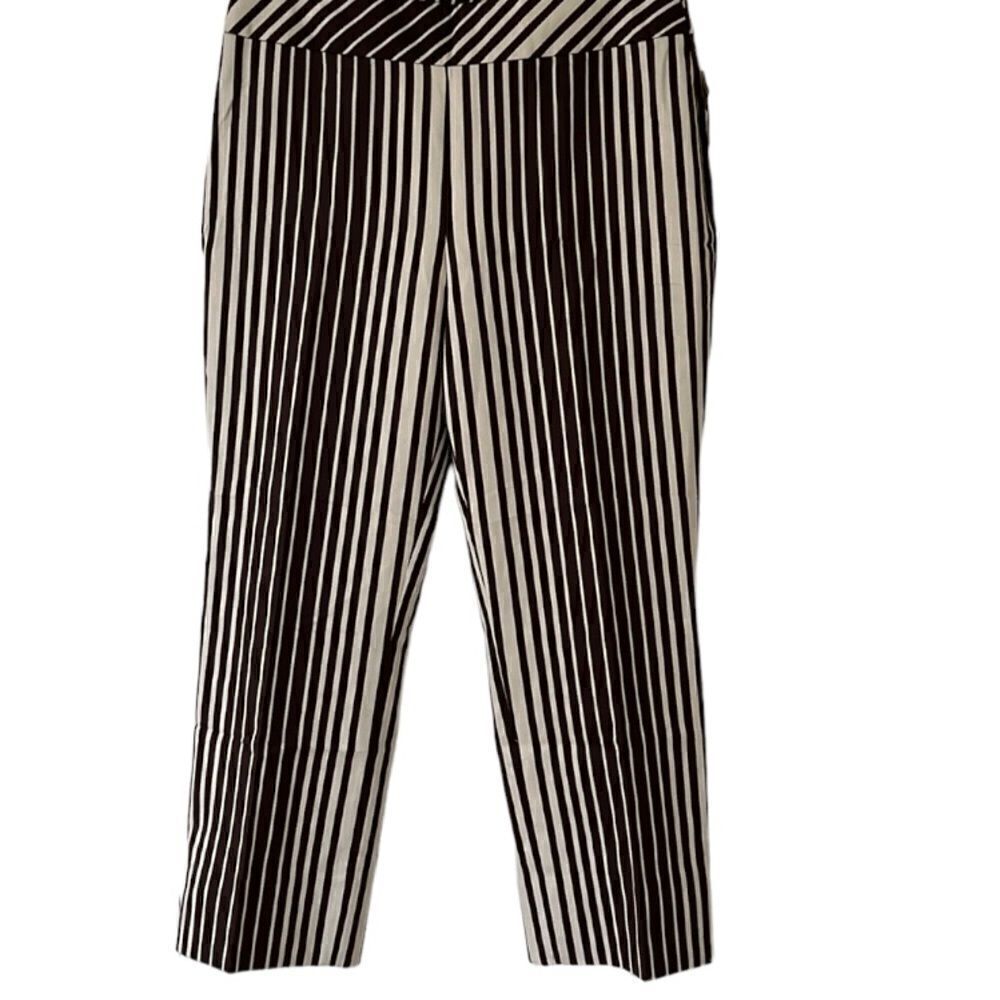 Akris Punto Bergdorf Goodman Striped Cropped side Zipper Pants Switzerland